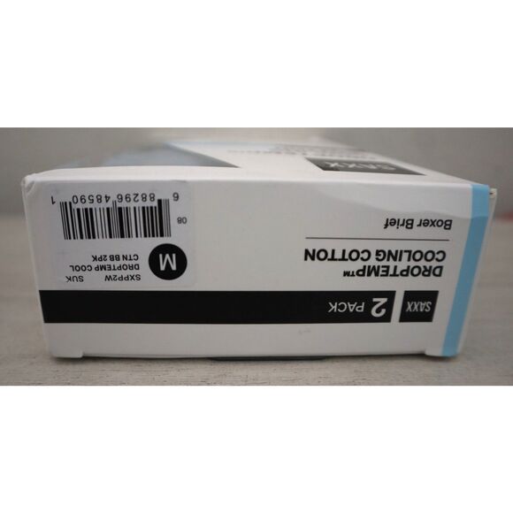 SAXX SXPP2W-SUK-960 Men’s Sz M Blue 2-Pk DropTemp Cooling Cotton Boxer Briefs - Picture 5 of 7